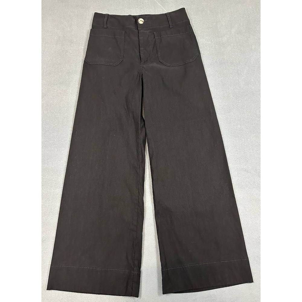 Anthropologie Maeve The Colette Pants Womens Size 27 Wide Leg Black